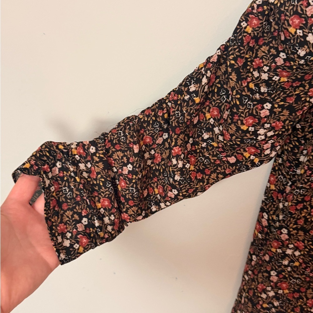 Max Studio Floral Long Sleeve Blouse Size XS - Picture 9 of 9